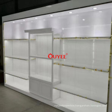 Wall Mounted Glass Top Showroom Counter Showroom Design Shoe Store Display Racks Names Footwear Shops